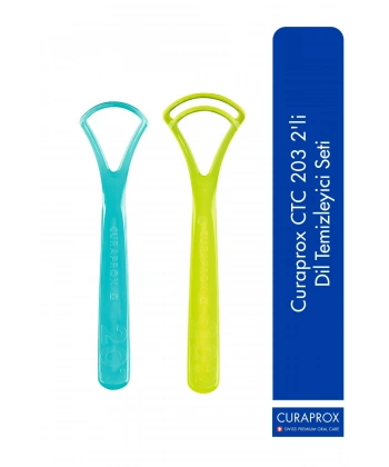 Curaprox CTC-203 Dil Temizleme Aparatı 2li - Mavi & Pembe