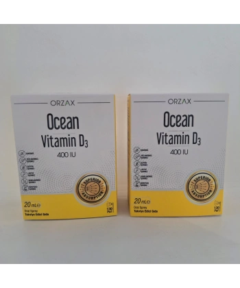 Ocean Vitamin D3 400 Iu Oral Sprey 20 Ml D Vitaminim Eksik kalmasın 2li Kofre- KOFRE