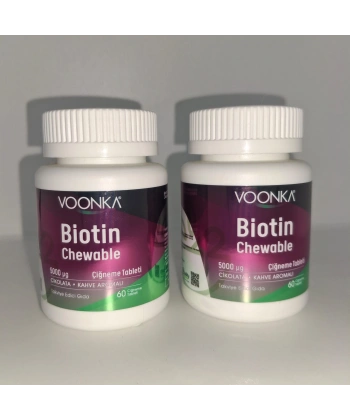 Voonka Biotin Chewable 60 Tablet Saçımı ve Tırnaklarımı Önemsiyorum 2li Kofre Set- KOFRE