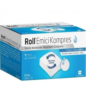 Roll Emici Kompres 7.5 x 7.5 cm 100lü