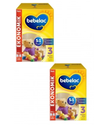 Bebelac 3 Bebek Devam Sütü 800 gr 9-12 Ay X 2 Adet-KOFRE