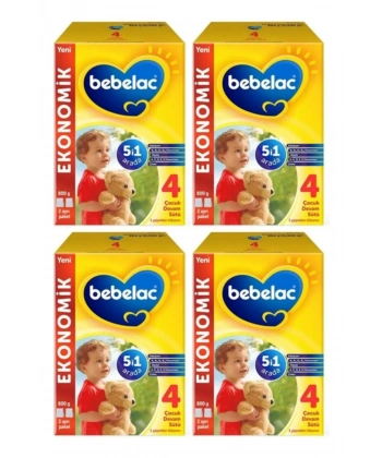 Bebelac 4 Devam Sütü 800 gr 1 Yaş+ X 4 Adet-KOFRE