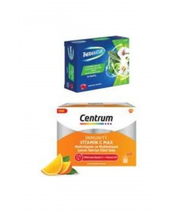 Centrum İmmunity Cmax 14 Saşe + Theranatur Ahududu Aromalı 16 Pastil Hediyeli