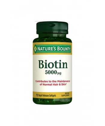 Natures Bounty Biotin 5000 mcg 72 Kapsül