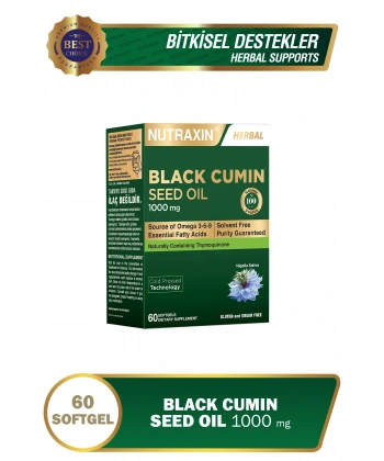 Nutraxin Çörek Otu Yağı 1000 mg 60 Yumuşak Kapsül