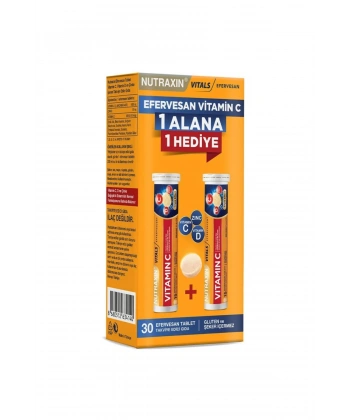 Nutraxin Vitamin C D Zinc 15 Efervesan Tablet - İkili Kofre