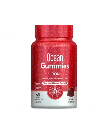 Ocean Gummies İron Demir 60 Çiğnenebilir Jel