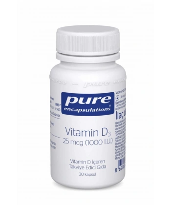 Pure Encapsulations Vitamin D3 25 mcg 1000 IU 30 Kapsül