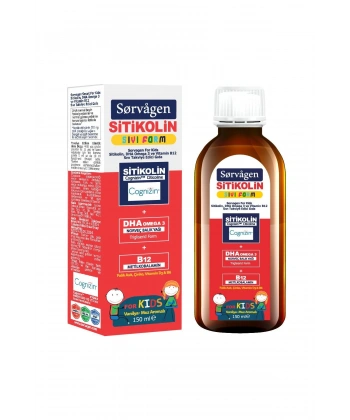 Sorvagen Smart Kids Sıvı Form Sitikolin Dha Omega 3 ve B12 150 ml