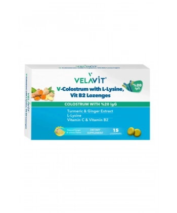 V- Colostrum with L-Lysine Vitamin B2 Lozanges 15 pastil