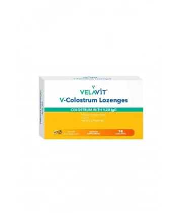 Velavit V-Colostrum Lozenges Zencefil ve Zerdeçal Pastil 15li