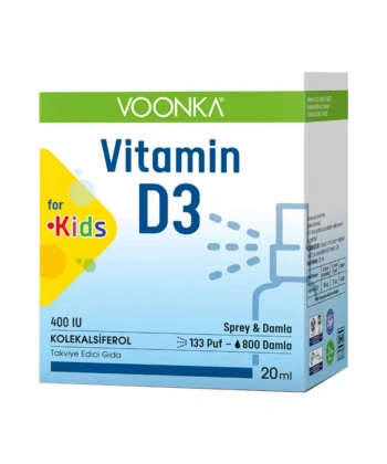 Voonka Vitamin D3 400 IU Kids Sprey 20 ml