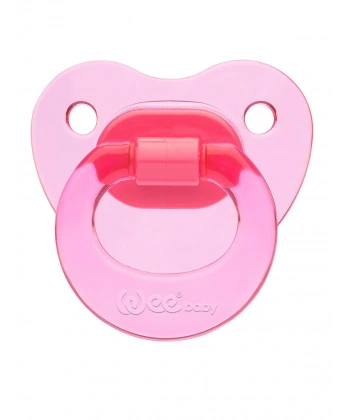 Wee Baby 112 Yalancı Emzik Silikon Akide Damaklı No: 2 - Pembe