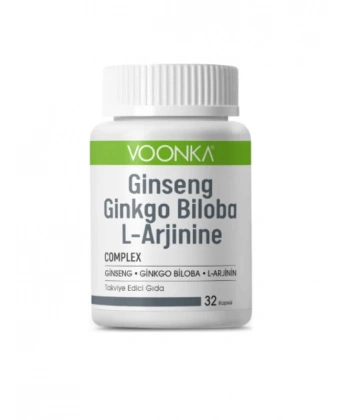 Voonka Ginseng Ginkgo Biloba L-Arginine 32 Kapsül
