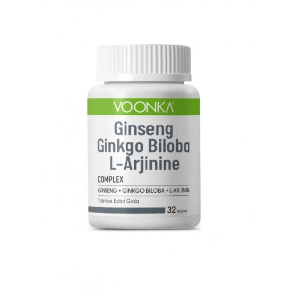 Voonka Ginseng Ginkgo Biloba L-Arginine 32 Kapsül