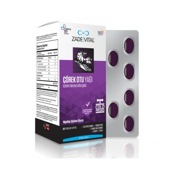 Zade Vital Çörek Otu Yağı 60 Kapsül