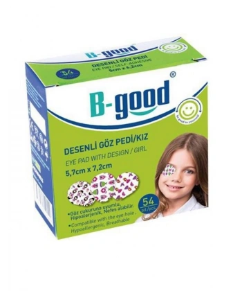 B-Good Desenli Göz Pedi Kız 5,7cm x 7,2cm - 54 Lü