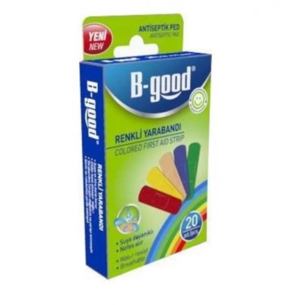 B-GOOD Renkli Yara Bandı 20li