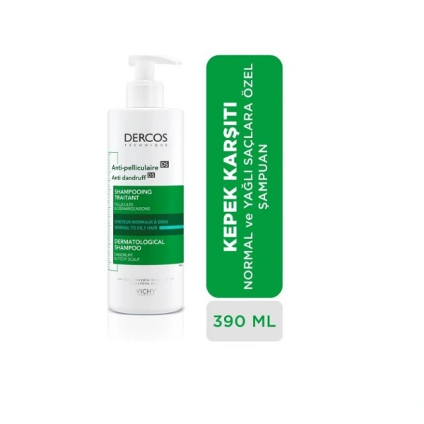 Vichy Dercos Kepek Karşıtı Şampuan Normal Ve Yağlı Saçlar 390 ML