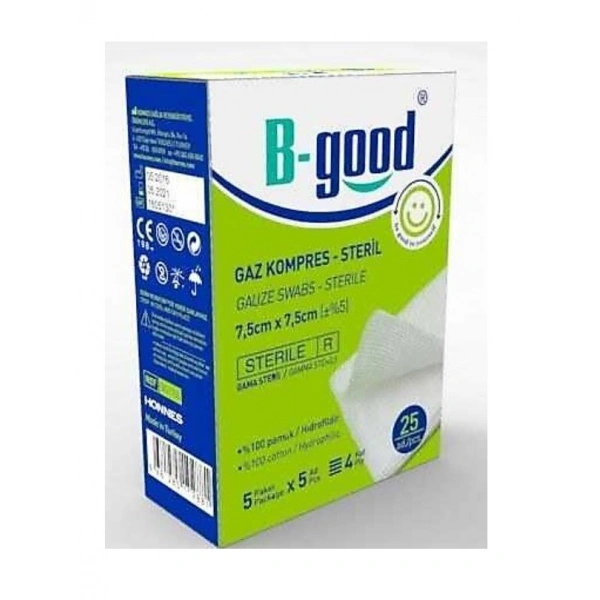 B-Good Kompres 7,5cm x 7,5cm 25 Li