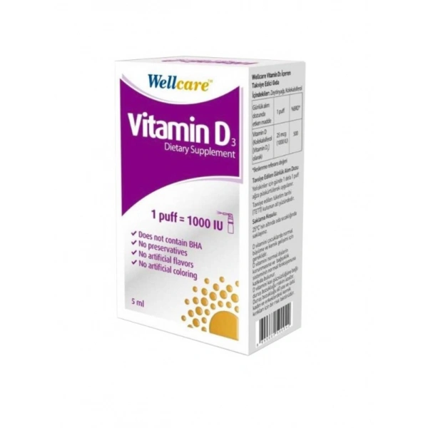 Wellcare Vitamin D3 1000 IU 5 ml