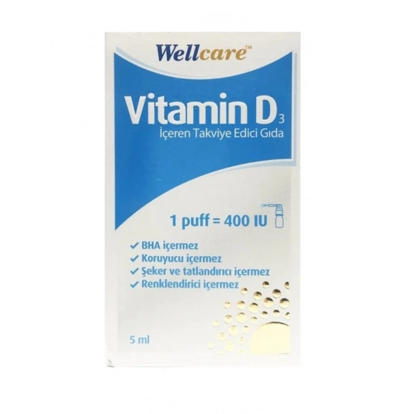 Wellcare Vitamin D3 400 IU 5 ml