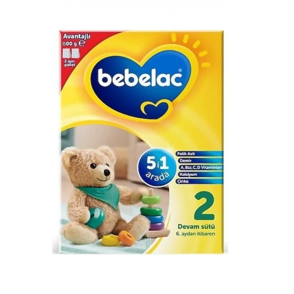 Bebelac 2 Devam Sütü 800 gr 6-9 Ay
