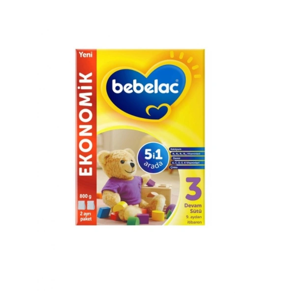 Bebelac 3 Bebek Devam Sütü 800 gr 9-12 Ay