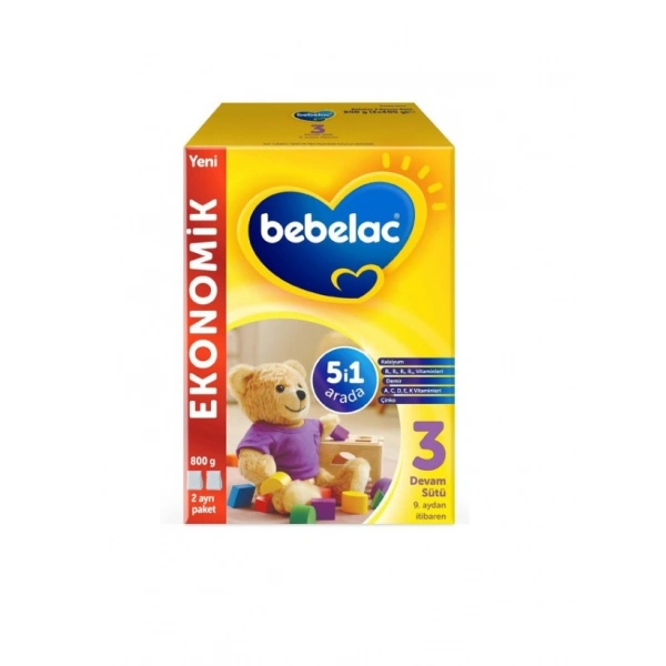 Bebelac 3 Bebek Devam Sütü 800 gr 9-12 Ay