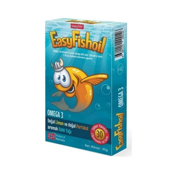 Easyvi̇t Easyfishoil Omega 3 Çiğnenebilir 30 Jel Tablet