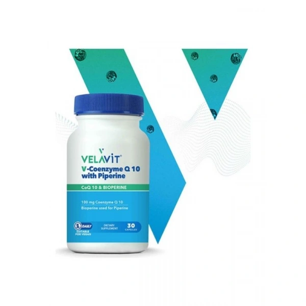 Velavit V-Coenzyme Q10 With Piperine 30 Kapsül