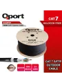 QPORT Q-CATO7 500M CAT7 LSOH S/FTP FULL BAKIR 23AWG SİYAH HALOGEN FREE KABLO