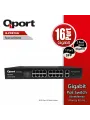 QPORT Q-POE16G 16 PORT GIGABIT + 2 PORT GIGABIT UPLINK POE SWITCH