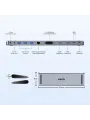 UNITEK UHUB11+ USB-C DISPLAYLINK 4K BAGLANTI ISTASYONU (D1147AGY01)
