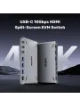 UNITEK USB-C 10GBPS HDMI KVM SWITCH (D1118AGY01-EU)