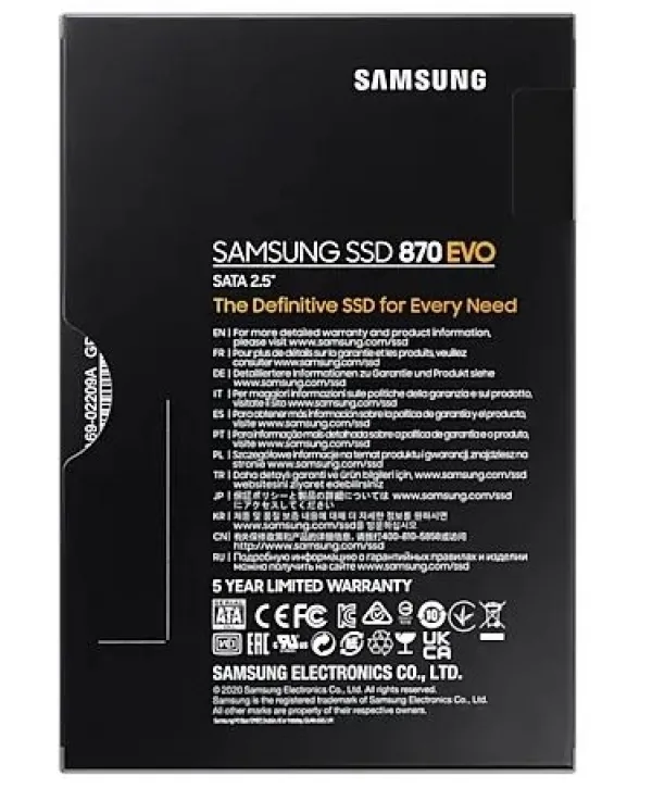 1TB SAMSUNG 870 560/530MB/s EVO MZ-77E1T0BW SSD (Resmi Distribütör Garantili)