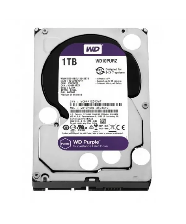 1TB WD Purple SATA 6Gb/s 64MB DV 7x24 WD10PURZ