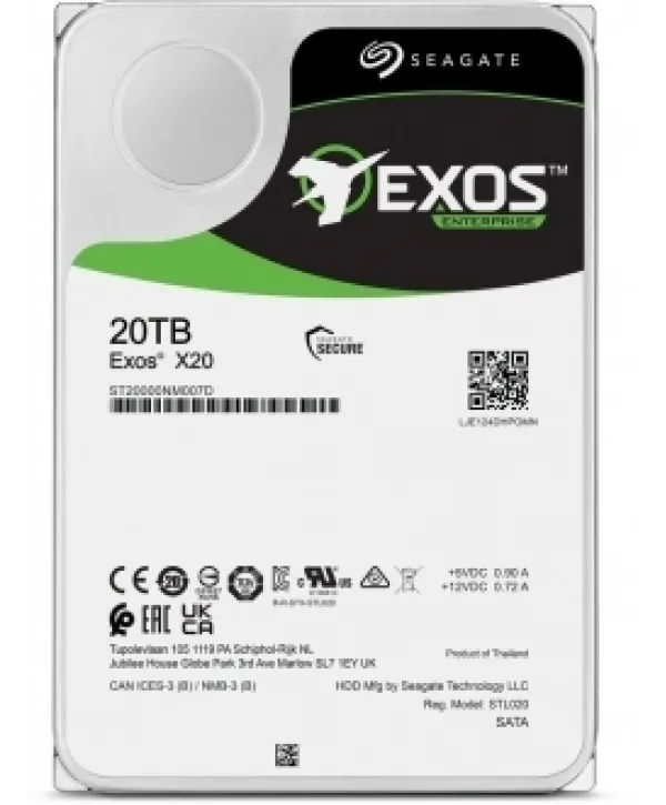 20TB SEAGATE EXOS X20 7200RPM 256MB ST20000NM007D