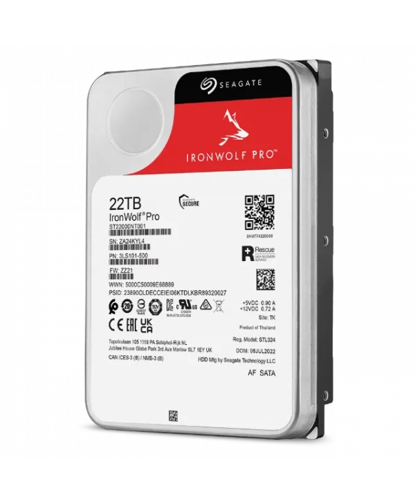 22TB SEAGATE IRONWOLF 7200 512M NAS ST22000NT001
