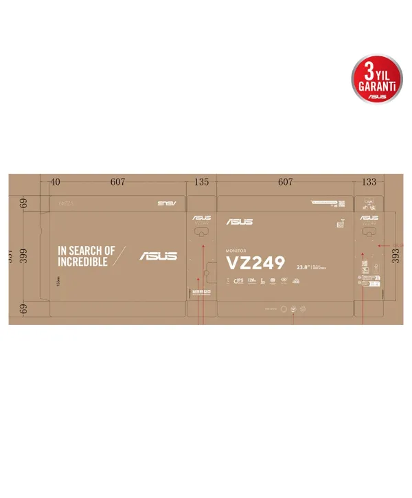 23.8 ASUS VZ249HG 1MS 120HZ FHD IPS GAMING MONITÖR