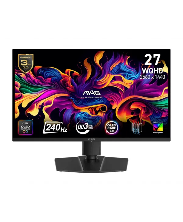 26.5 MSI MAG 273QP QD-OLED X24 0.03MS 240HZ ADAPTIVE SYNC 2K WQHG GAMING