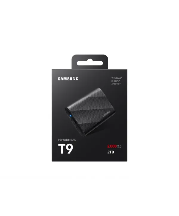 2TB SAMSUNG 2000/1950MB/s USB 3.2 GEN 2X2 TAŞINABİLİR T9 MU-PG2T0B/WW