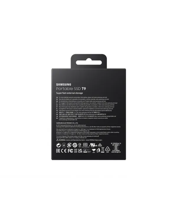 2TB SAMSUNG 2000/1950MB/s USB 3.2 GEN 2X2 TAŞINABİLİR T9 MU-PG2T0B/WW