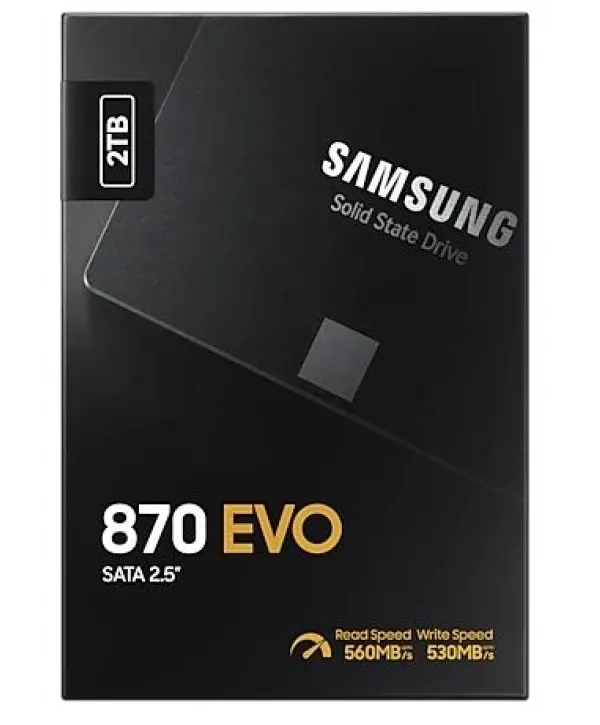 2TB SAMSUNG 870 EVO 560/530MB/s MZ-77E2T0BW SSD (Resmi Distribütör Garantili)