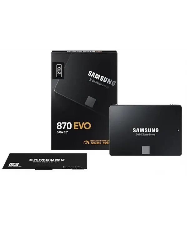 2TB SAMSUNG 870 EVO 560/530MB/s MZ-77E2T0BW SSD (Resmi Distribütör Garantili)