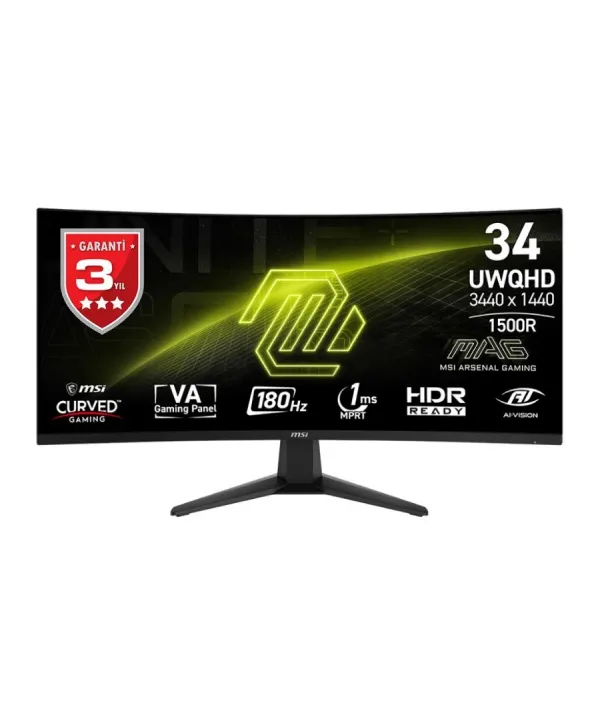 34 MSI MAG 346CQ UWQHD 1MS 180HZ VA CURVED