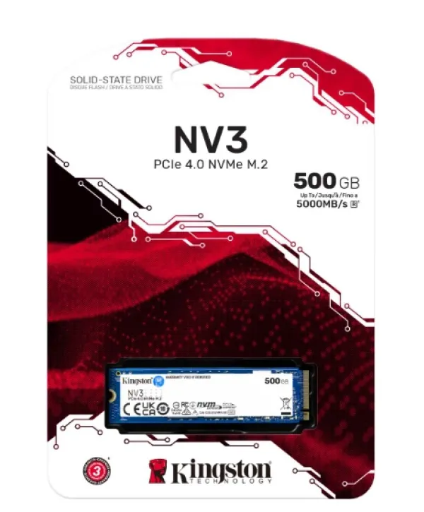 500GB KINGSTON NV3 SNV3S/500G 5000/3000MB/S PCIe 4.0