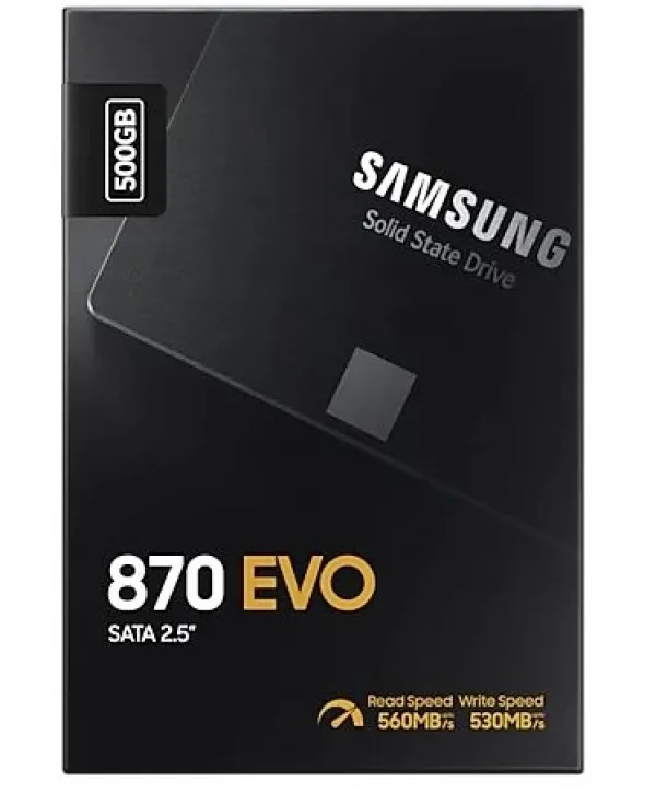 500GB SAMSUNG 870 560/530MB/s EVO MZ-77E500BW SSD (Resmi Distribütör Garantili)