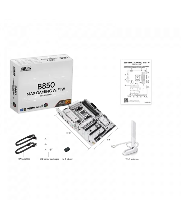 ASUS B850 MAX GAMING WIFI 7 AMD AM5 DDR5 ANAKART BEYAZ