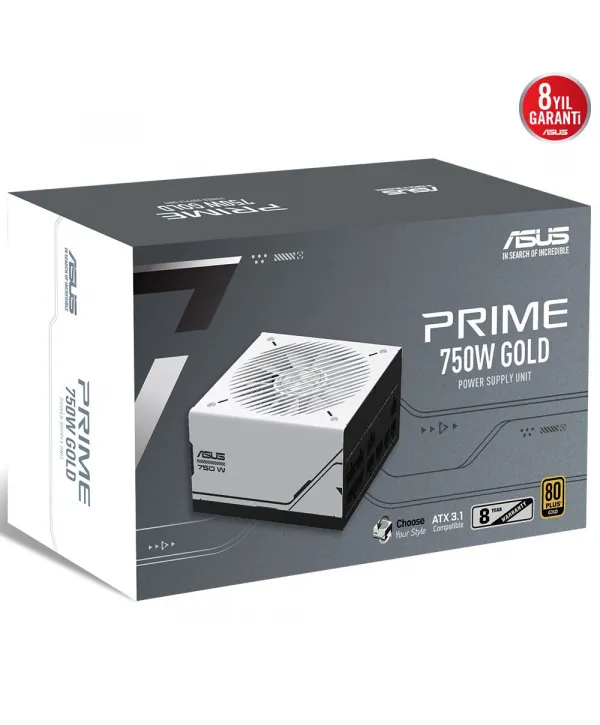 ASUS PRIME AP-750G 80+ GOLD 750W PCIe 5.1 ve ATX 3.1 UYUMLU MODÜLER GÜÇ KAYNAĞI